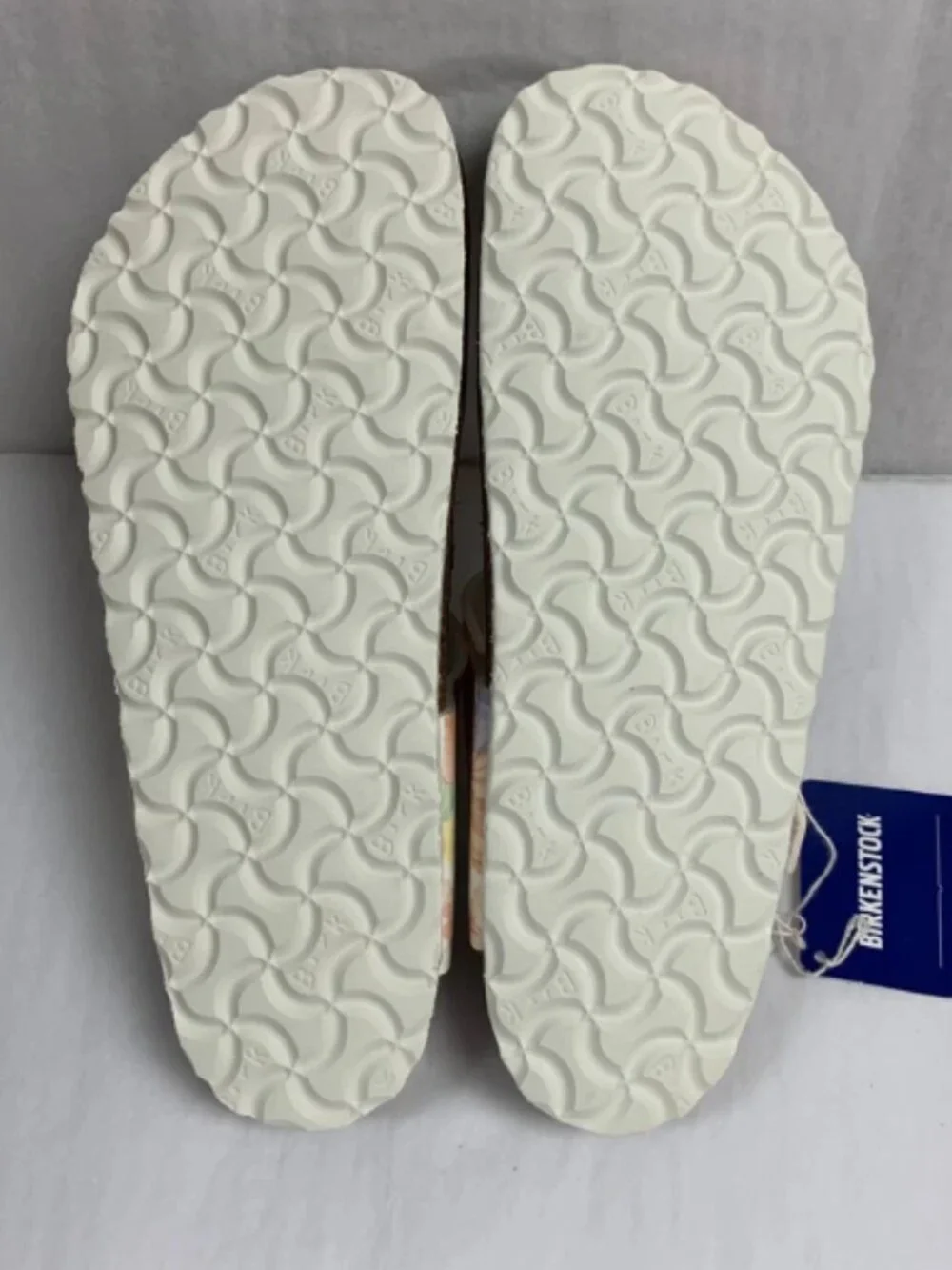 Birkenstock Gizeh SFB Supernatural Flower White Birko-Flor Regular Width Sandals - Picture 4 of 5